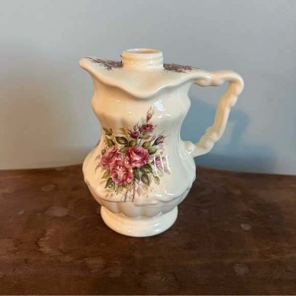Accents | Vintage Ceramic Pitcher Shape Vase With Floral Design | Poshmark